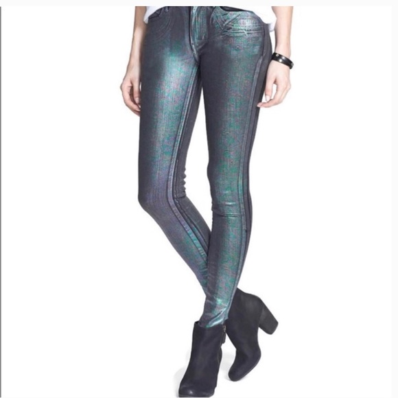 Levi's Denim - Levi’s Black Petrol Coated Skinny Legging Jeans
